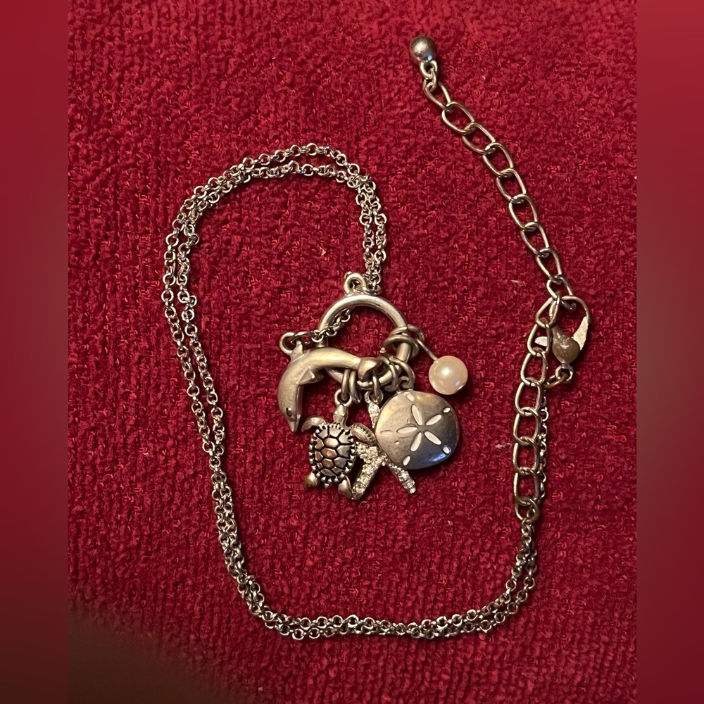 Silver/silvertone Sea Creature Charm Necklace